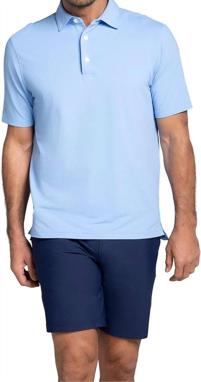 NEW IBKUL short sleeve polo in periwinkle